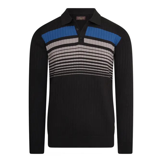 Heren L/S Knit Polo Cappuccino Italia