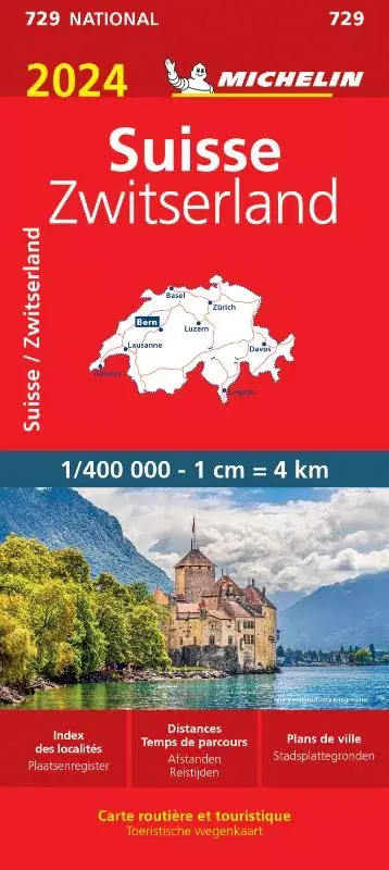 Wegenkaart 729 Zwitserland 2024