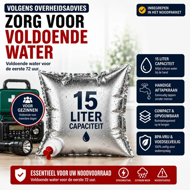 Noodpakket XL met Powerbank-Noodradio-Waterfilter