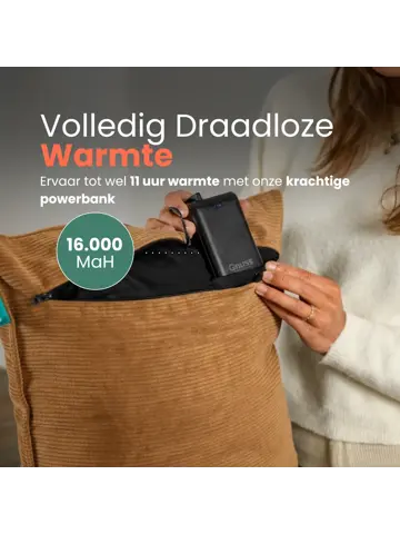 Qnuss Warmtekussen Ribstof 45x45