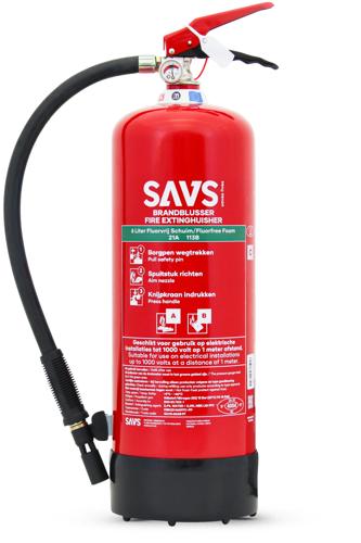 Brandblusser schuim 6 liter - PFAS vrij