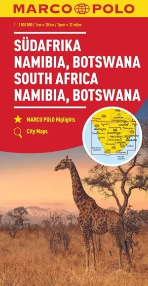 Marco Polo wegenkaart Zuid-Afrika, Namibië & Botswana


