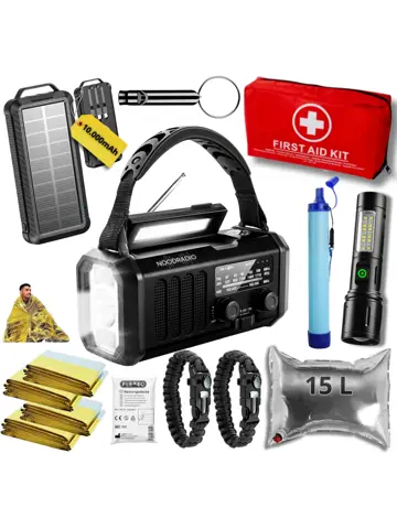 Noodpakket XL met Powerbank-Noodradio-Waterfilter