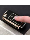 TPU Sleutelhoesje voor Volkswagen goud A3