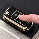 Dutch Shield Sleutelhoesje  VW Skoda   goud A3