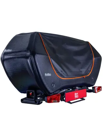 Senja trekhaakkoffer 300 liter+Sarek fietsendrager