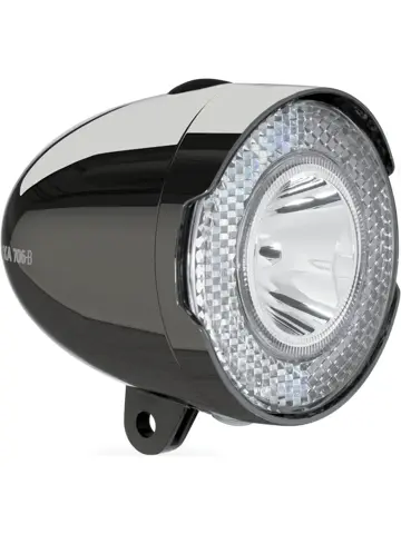 Axa Koplamp 706 15 Lux Batt Dark Chrome