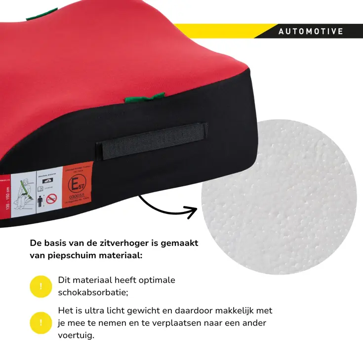 Kinderzitje Rood - Stoelverhoger UN ECE R129