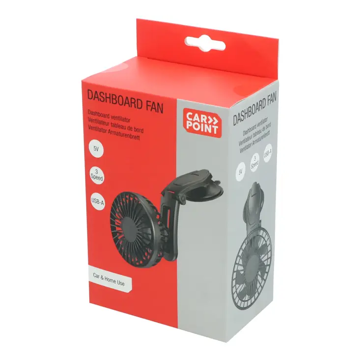 Ventilator met zuignap voor dashboard 10,5 cm