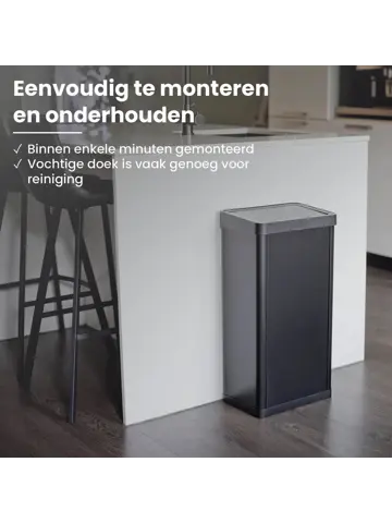 Prullenbak met Drukdeksel - 50 Liter