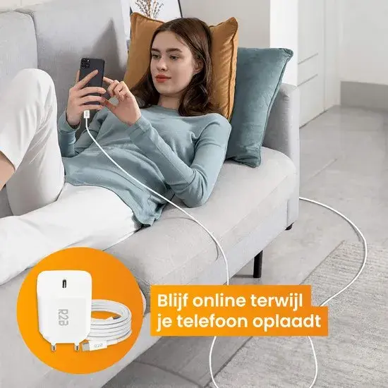 USB-C Kabel 2 meter met USB-C Adapter