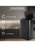 Prullenbak met Drukdeksel - 55 Liter
