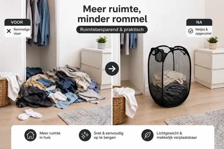 Opvouwbare Wasmand 64 Liter - Opbergmand