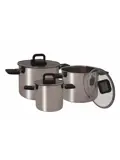 Pannenset Dublin XL, set van 3 met vouwgrepen