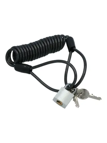 Spiraalslot 150 cm, 4 mm diameter, 2 sleutels