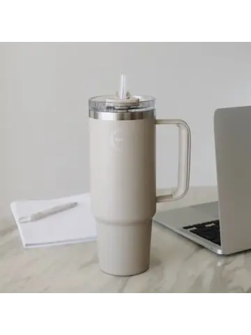 Thermosbeker AYA&IDA Thermocup with staw 885 ml