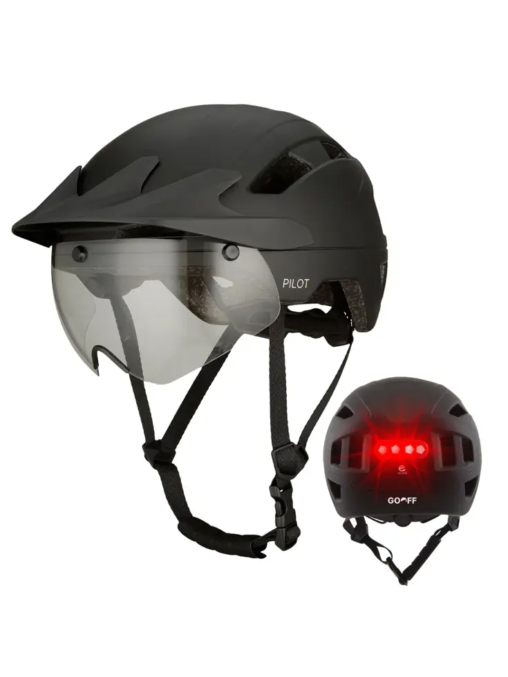 PILOT fietshelm met regencap
