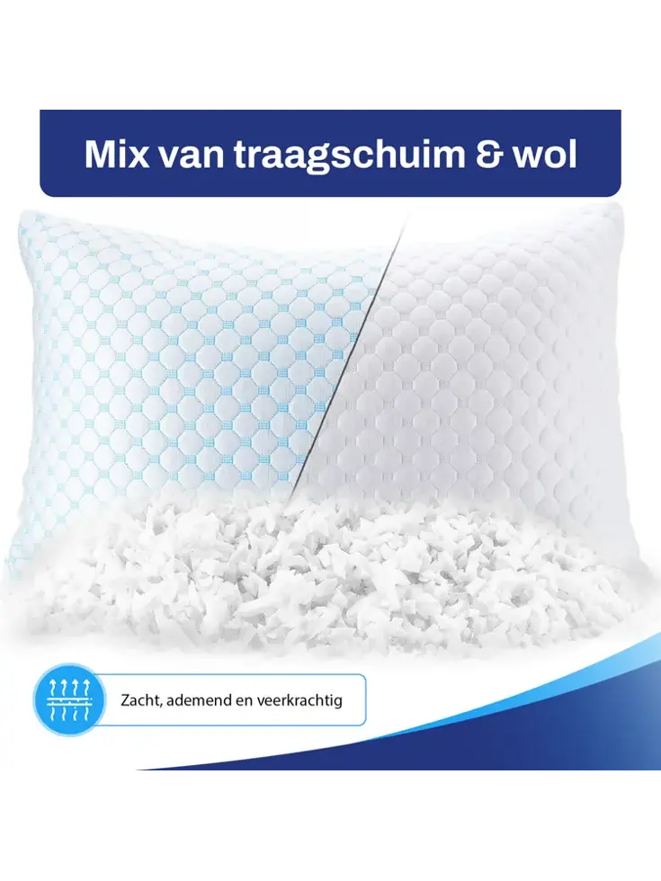 Sleeptight Hoofdkussen Verstelbaar Traagschuim