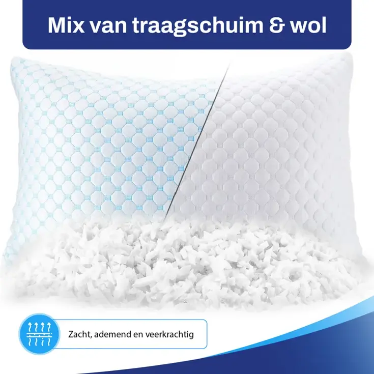 Sleeptight Hoofdkussen Verstelbaar Traagschuim