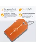 Bagagelabel – 4 stuks – Leer – Oranje