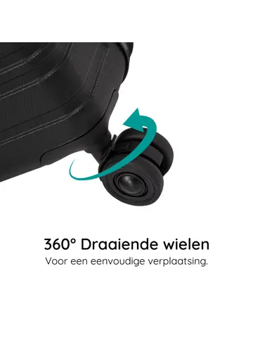 Reiskoffer L ABS 95L met TSA-slot en 360° wielen
