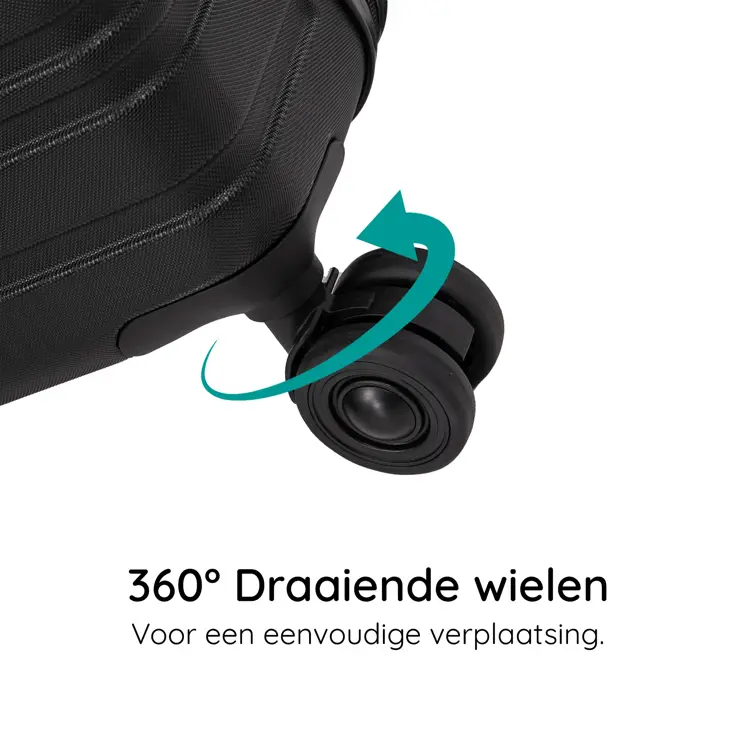 Reiskoffer L ABS 95L met TSA-slot en 360° wielen