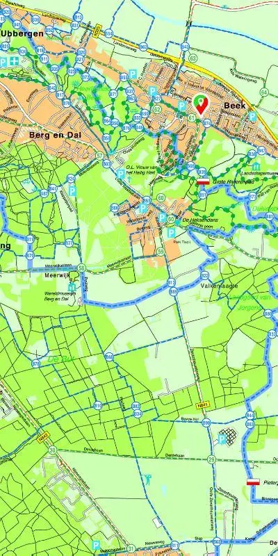 Falk wandel- en fietskaart Z1 Rijk van Nijmegen