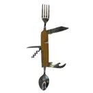 Bestekmes - 7-In-1 Hout - Campingmes - Hem