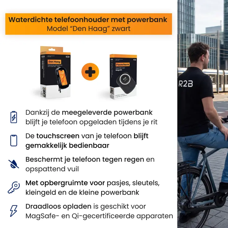 Telefoonhouder Fiets Den Haag & Powerbank