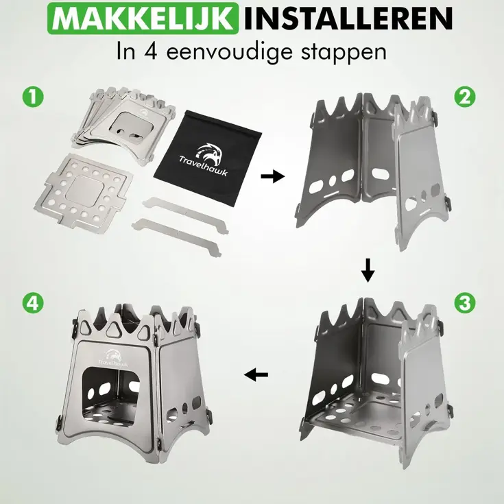 Mini Houtkachel Camping Kooktoestel