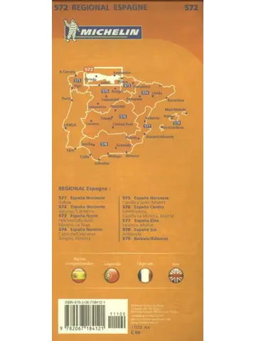 Michelin wegenkaart Regional 572 Spanje noord-west