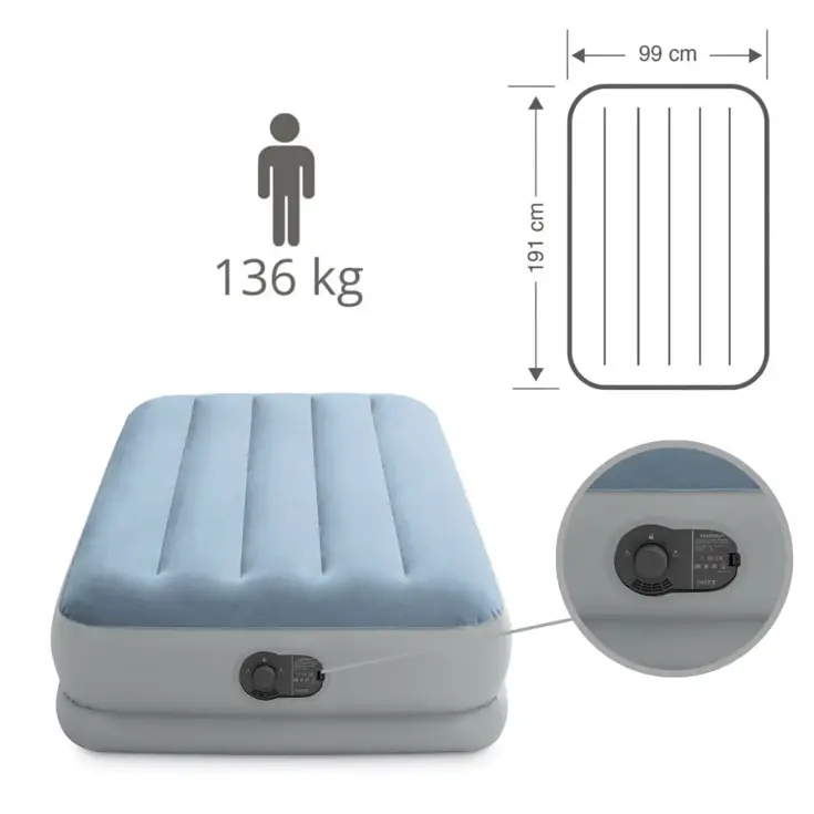 Luchtbed - Intex - 1P - 99x191 + Pomp