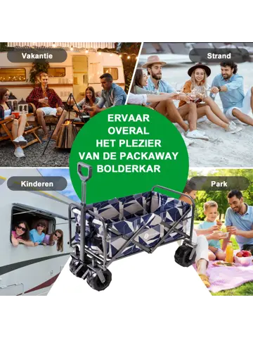 Packaway Opvouwbare Bolderkar 80KG – Pastel