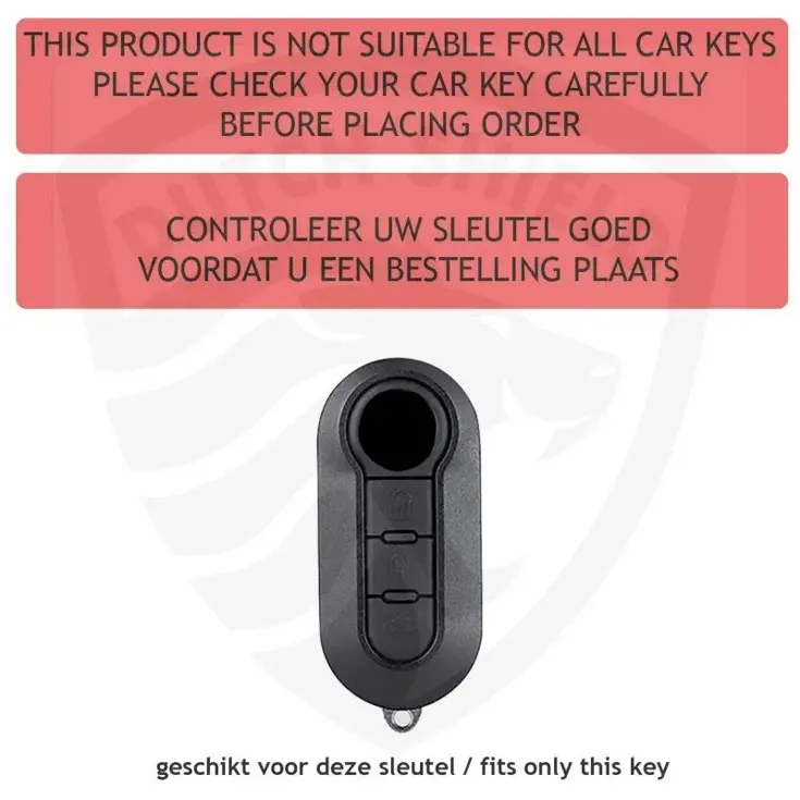 TPU Sleutelhoesje voor Fiat / Abart zwart A3