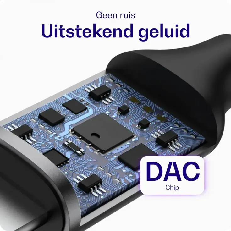 Flex Lightning naar 3.5mm Aux Kabel 2M Zwart
