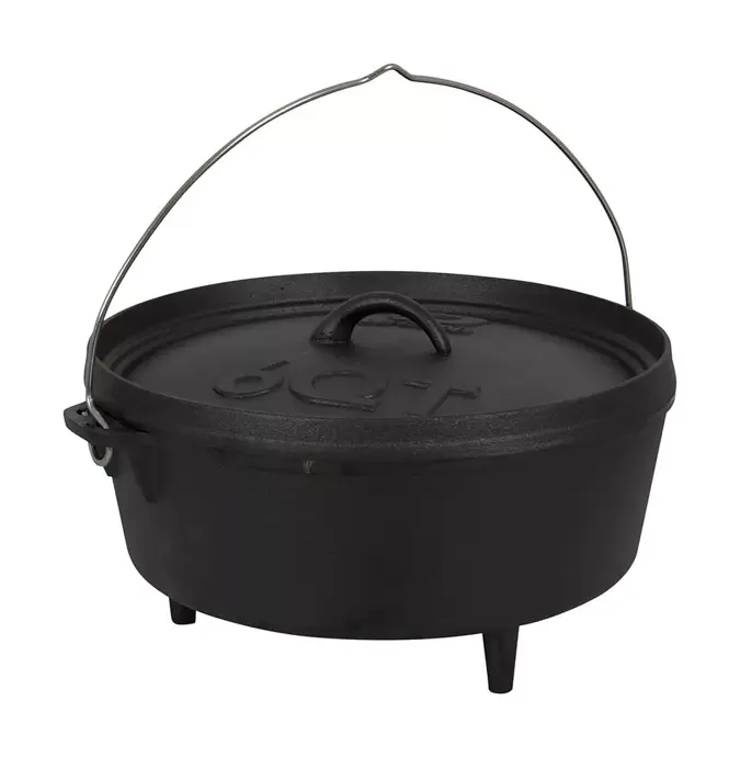 Dutch Oven 6QT - Gietijzeren pan - Bo-Camp