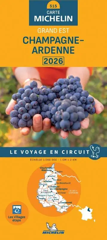 Michelin wegenkaart 515 Champagne-Ardennen 2026 