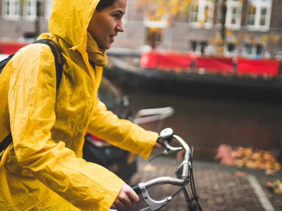 Fietsen in de regen