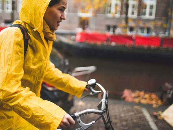 Fietsen in de regen