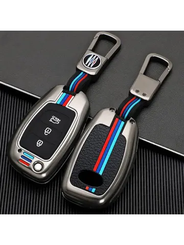 Metalen Sleutelhoesje voor Hyundai grijs B3