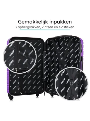 Reiskoffer M ABS 74L met TSA-slot en 360° wielen