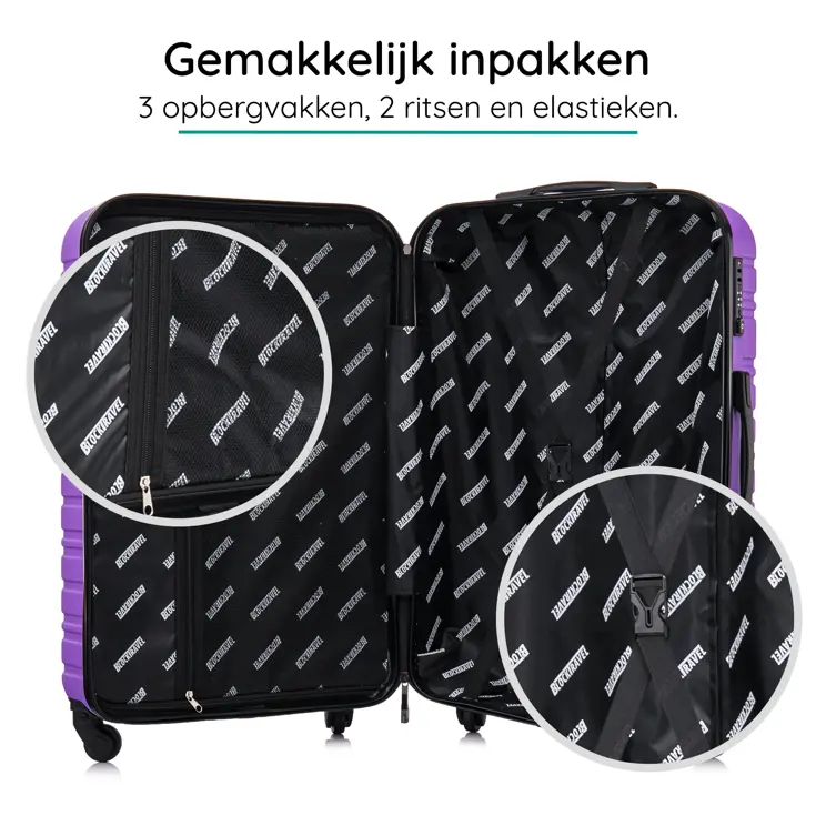 Reiskoffer M ABS 74L met TSA-slot en 360° wielen