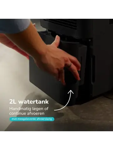 Vivid Zwart Luchtontvochtiger 12L per dag