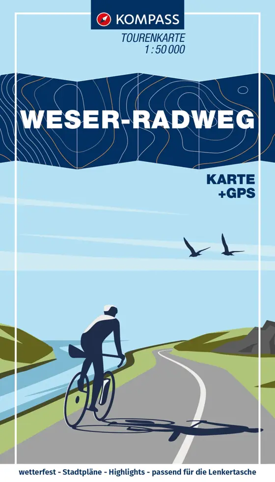 Fietskaart FTK 7006 Weserradweg