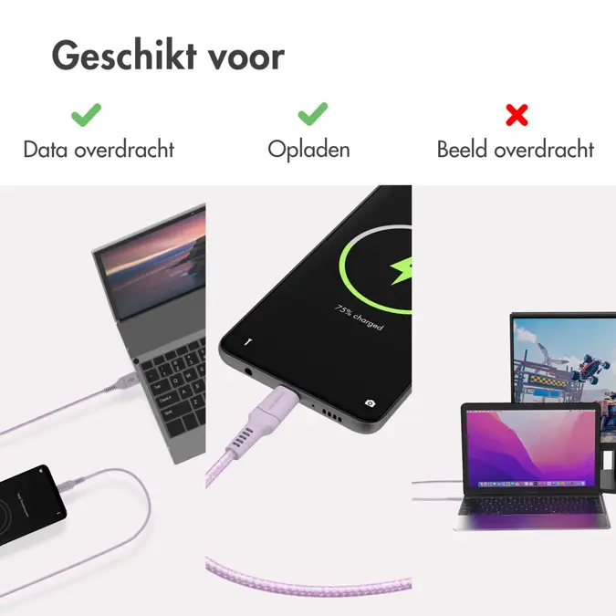 imoshion Braided USB-C naar USB kabel