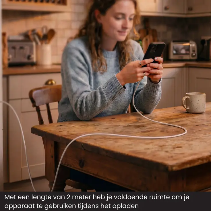 USB-C naar USB-C Kabel - 2 Meter