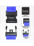 Kofferriem + 2 Bagagelabel – 3-delig – Blauw
