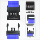 Kofferset 4-delig kofferriem + bagagelabels Blauw