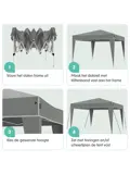 Partytent Plus – 3x3 m – Grijs