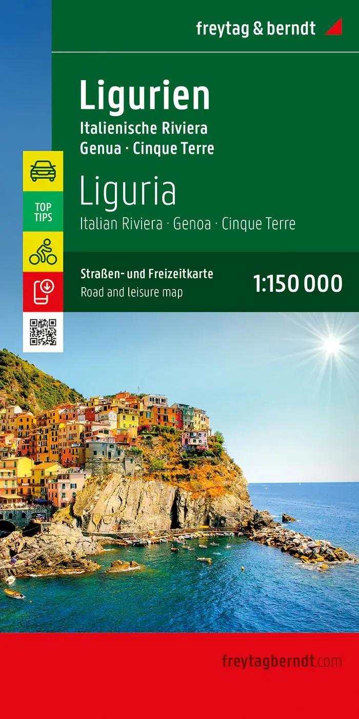 Wegenkaart Ligurië - Italiaanse Riviera